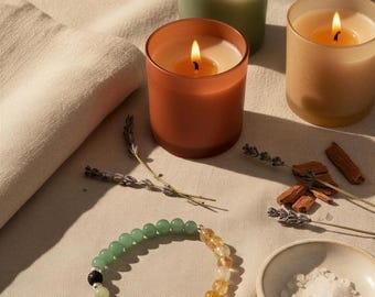 Bracelet to attract success and abundance made of mineral stones with energy activated by numerology, magic amulet, elastic, manifest