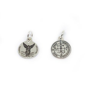 Archangel Gabriel seal pendant in 925 silver, religious symbol jewelry, women&#39;s gift, spiritual gift, exclusive pendant, silver pendant
