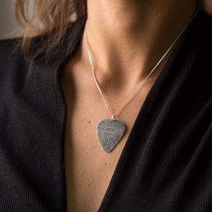 30 mm sterling silver musical score pendant, musical jewelry, special design, gift for musicians, music gift, plectrum pendant