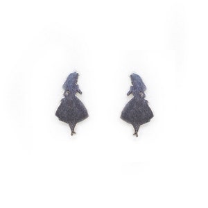Ohrringe mit Alice-Silhouette aus 925er Silber