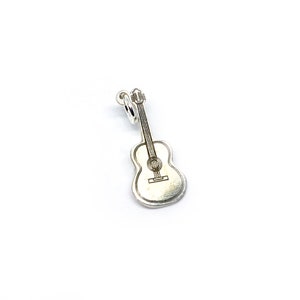 Sterling silver Spanish guitar musical instrument pendant, gift for musicians, music gift, musical charm, musical jewelry