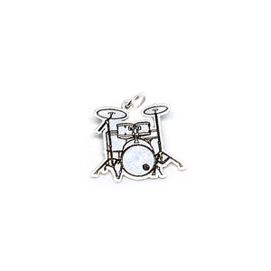 Pendant musical instrument drums silver 925