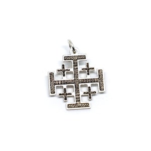 Jerusalem-Kreuz-Anhänger aus 925er Silber