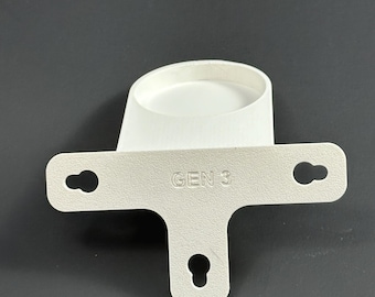 Ring Outdoor Cam (Stick Up Cam) Holder 25 Degree Down: 3D Printed Window Mount with Suction Cups