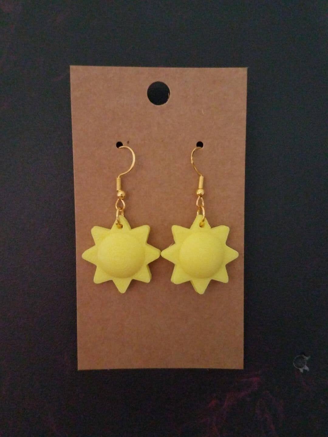 Sun themed earring