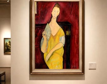 AMEDEO MODIGLIANI Ölgemälde auf Leinwand + Zertifikat
