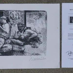 Authentic Pablo Picasso Lithograph Print COA