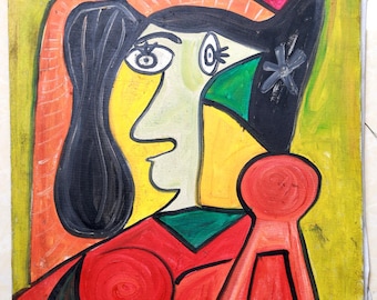 PABLO PICASSO Oil Painting on Canvas + Certificate