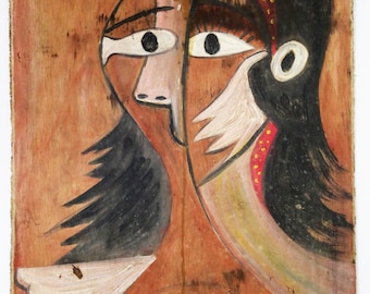 Pablo Picasso Oil Painting on Board (25 October 1881 – 8 April 1973)