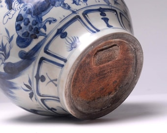 Chinesisches Blau-Weißes großes Glas