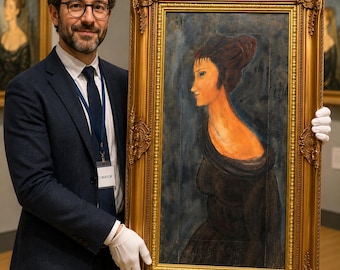 Amedeo Modigliani Ölgemälde auf Leinwand Signiert Modigliani + COA