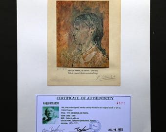 Original Picasso Lithographie-Druck mit COA