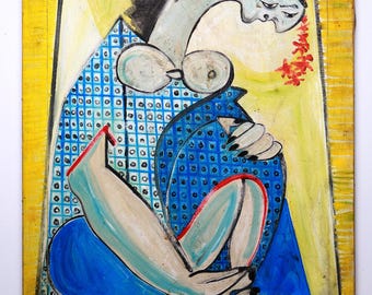 Picasso Ölgemälde auf Leinwand Signiert Picasso XX.VI