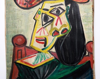 PABLO PICASSO Ölgemälde auf Leinwand signiert Picasso