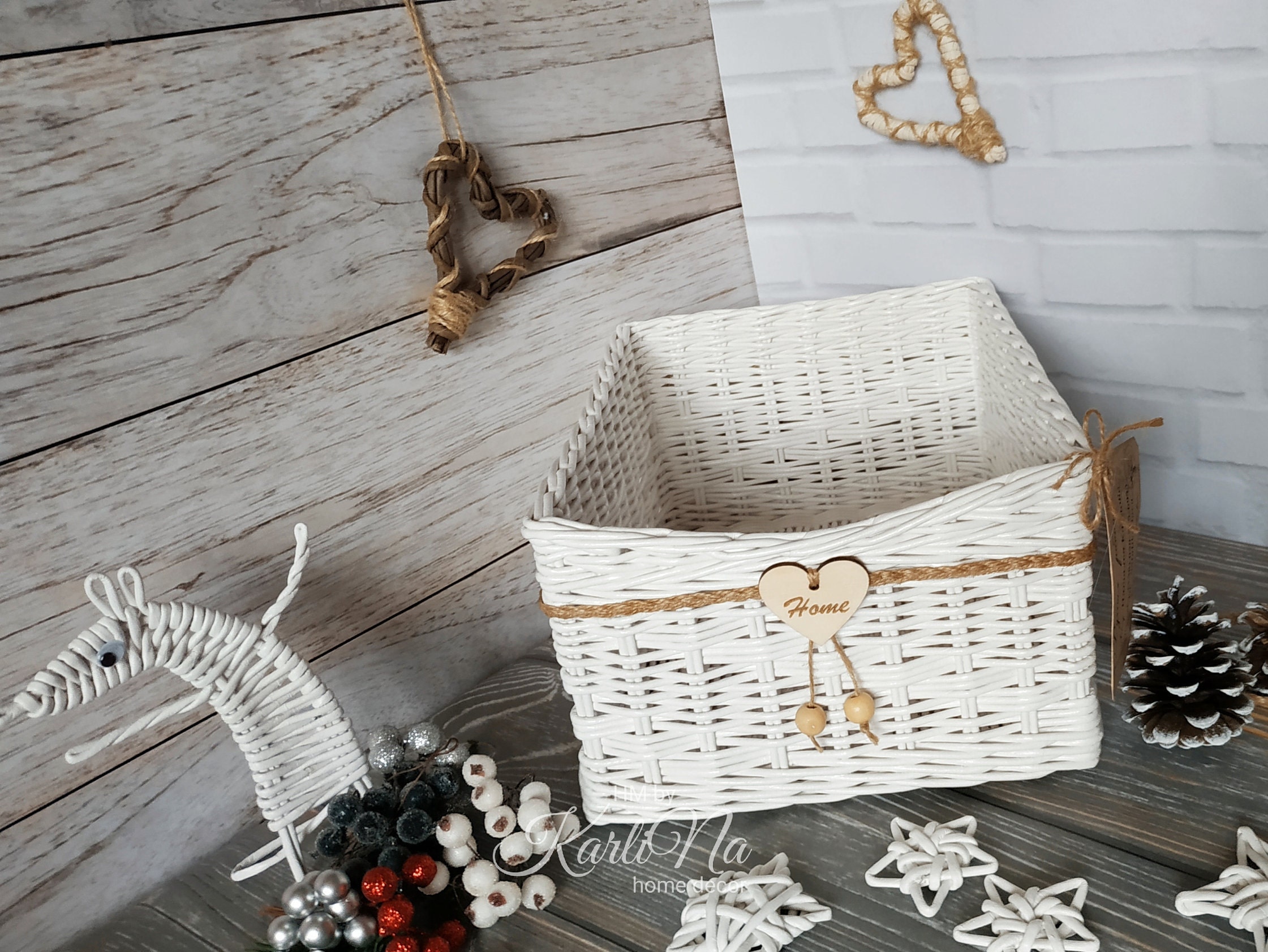 Weißer Korb Badezimmer Behälter Aufbewahrung Gewebter Korb | Etsy