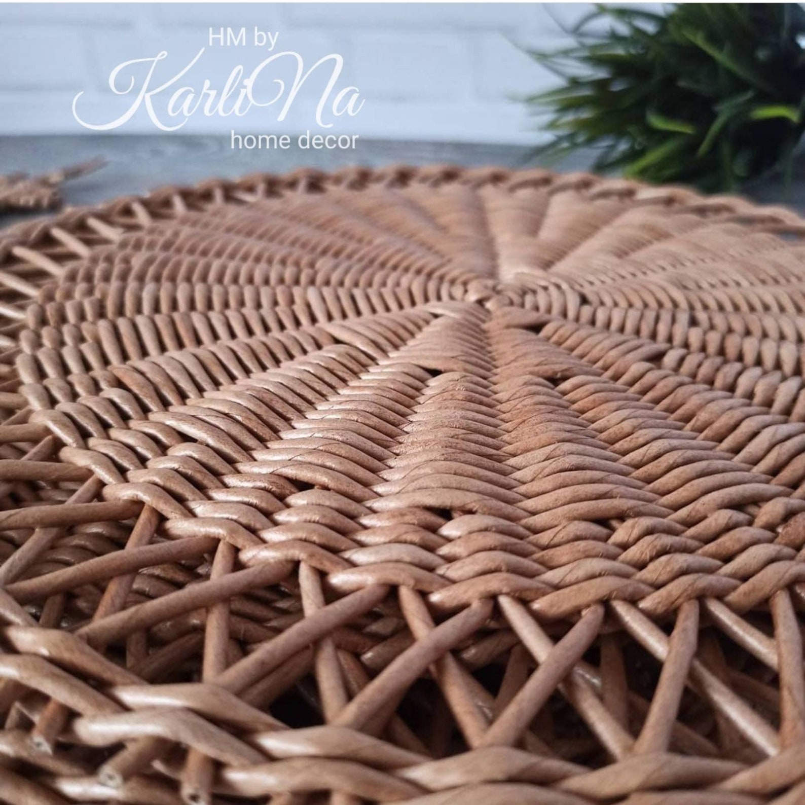 Set of 48 Wicker Plates Charger Wicker Woven Plates Plates Etsy