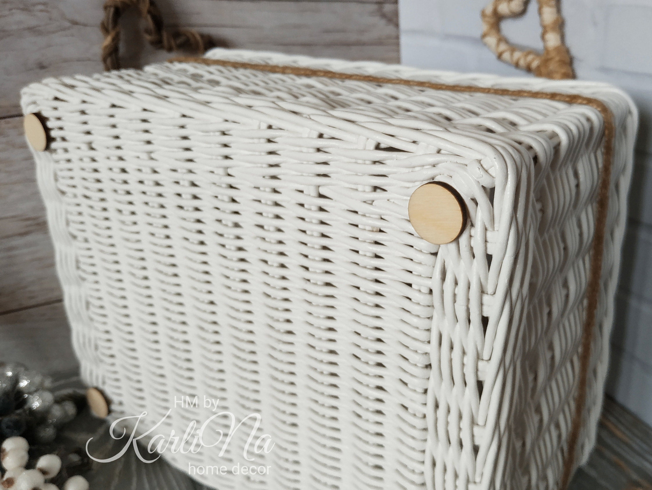 Weißer Korb Badezimmer Behälter Aufbewahrung Gewebter Korb | Etsy