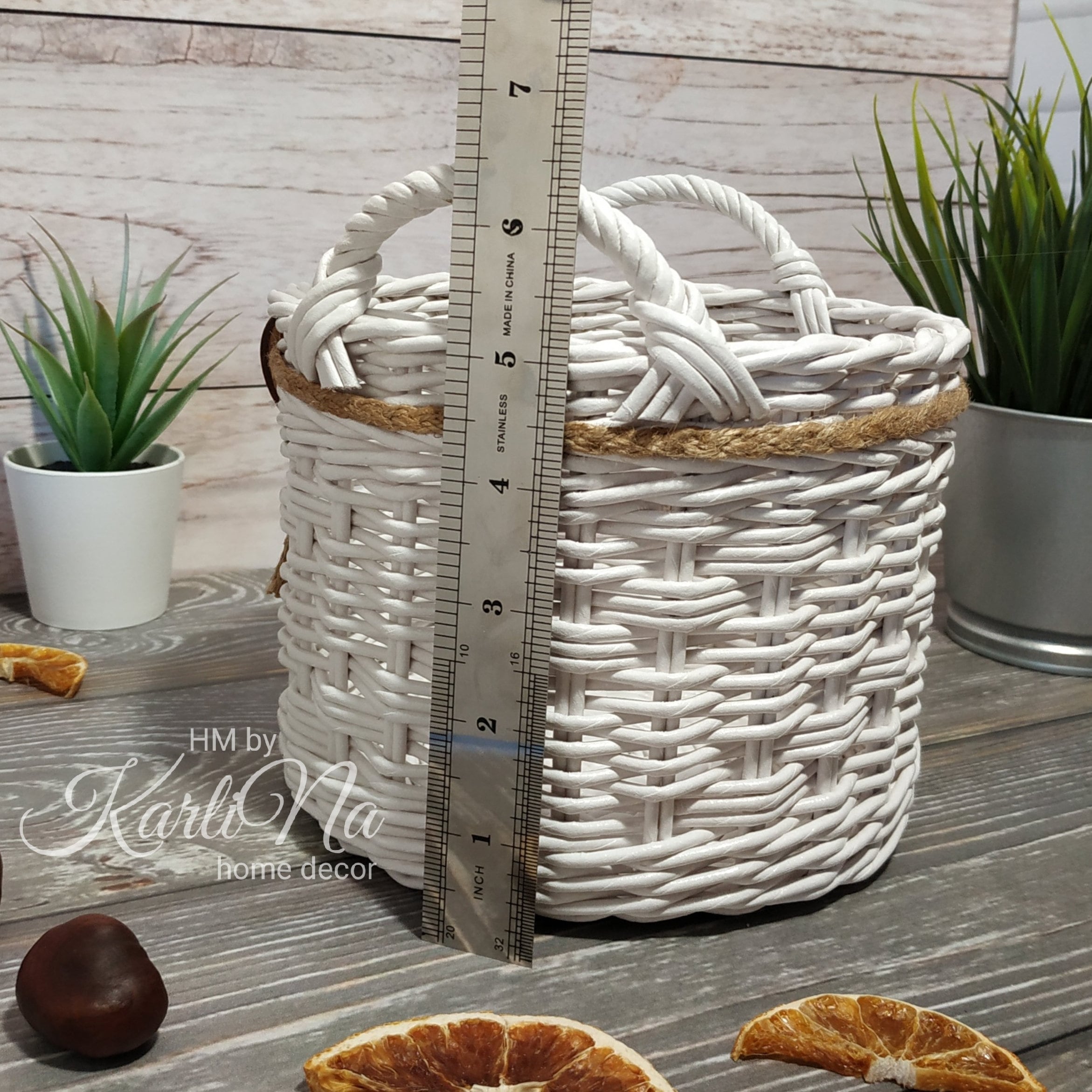 Set of 2 White Basket Bathroom Container Storage basket Etsy