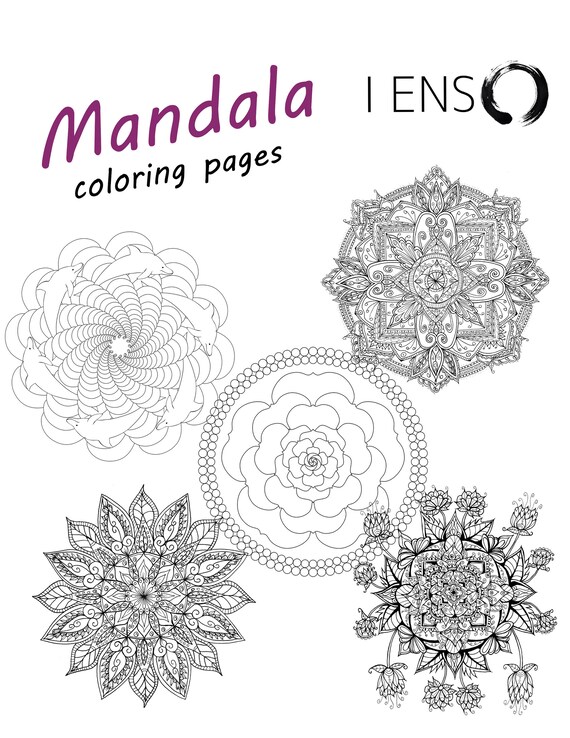 Mandala Coloring Book Instant Download Adult Coloring Pages | Etsy