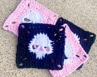 Beginner-Friendly Skull Granny Square Pattern – Easy Crochet Square Design