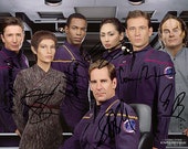 Star Trek Enterprise Scott Bakula Jolene Blalock Linda Park Cast Signed Photo Autograph Reprint Poster