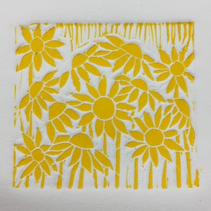 LINOPRINT - DAISY FLOWER - Margarita