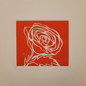 LINOPRINT - ROSE FLOWER