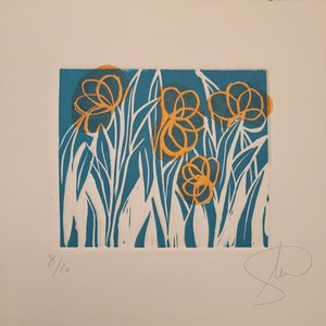 LINOPRINT - WILDE BLOEMEN