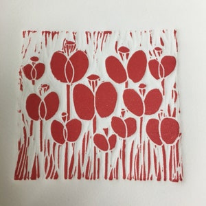 LINOPRINT - POPPY FLOWERS