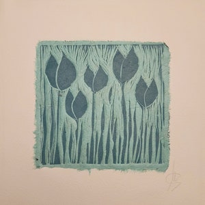 LINOPRINT - TULIPS FLOWER