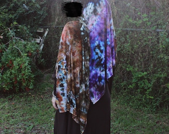 Tie Dye Scarf, Ice Dyed, Hand Dyed Hijab, Scarves for Love