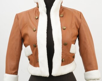 Handmade Wing Cosplay Costume Hawks Inspired Leather Jacket | Light Brown Takami Jacket | Men and Women Sizes