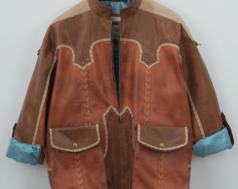 Handmade Custom Design Monster Alma Handler Inspired Leather Jacket -  Hunter Wilds Inspired Monster Jacket | Custom Men and Women Sizes