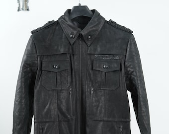 Handmade FF XV Noctis Lucis Full Black Caelum Jacket | Full Cosplay Costume Leather Jacket
