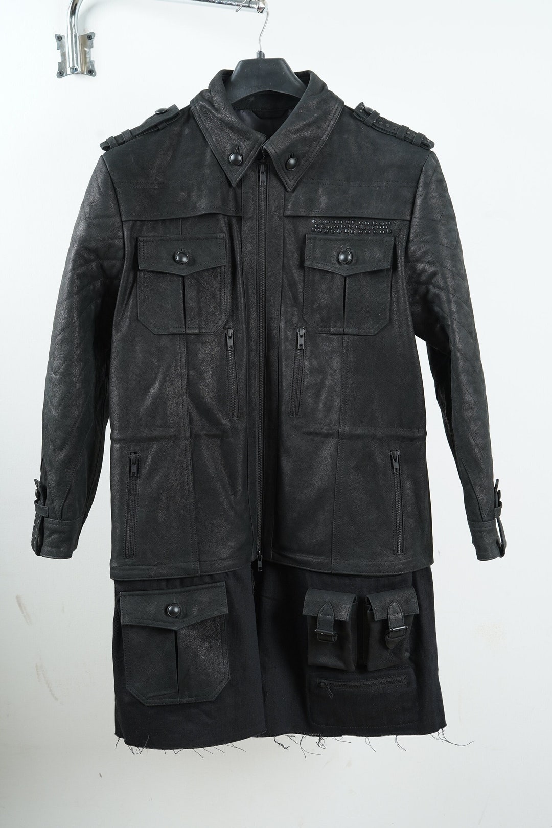 Handmade FF XV Noctis Lucis Full Black Caelum Jacket Full