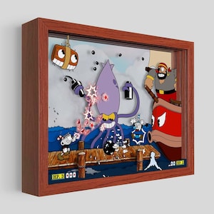Cuphead Captain Brineybeard Shadowbox Art