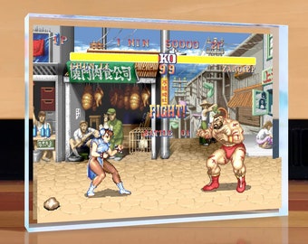 Street Fighter Desktop Art - Chun-Li vs. Zangief