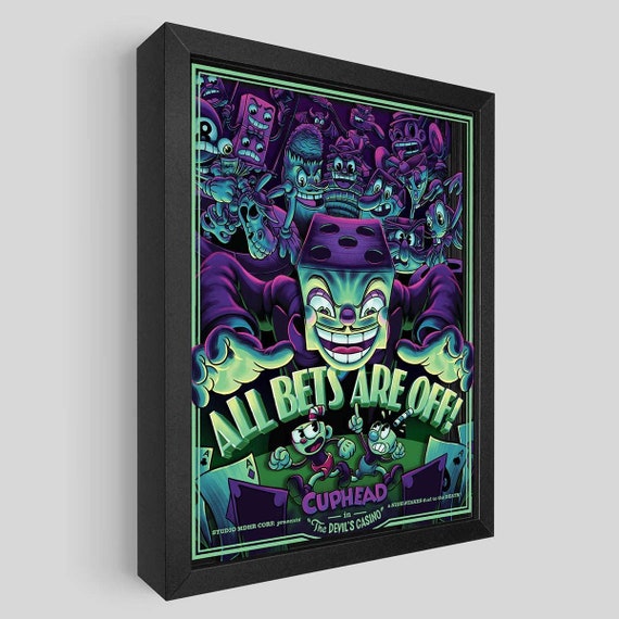 Cuphead King Dice Shadowbox Art