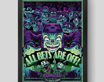 Cuphead King Dice Shadow Box Art by Artovision