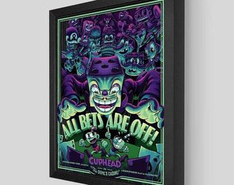 Cuphead King Dice Shadowbox Art 