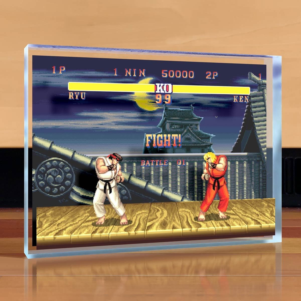 Street Fighter 2 Ken vs Blanka CAPCOM Classic Vintage Retro 90s Video Game  Merchandise Gamer Fighting White Wood Framed Poster 14x20 - Poster Foundry
