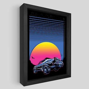 Synthwave Shadowbox Art