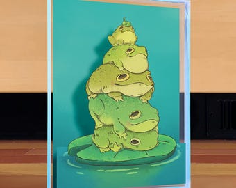 Frog Stack Desktop Art