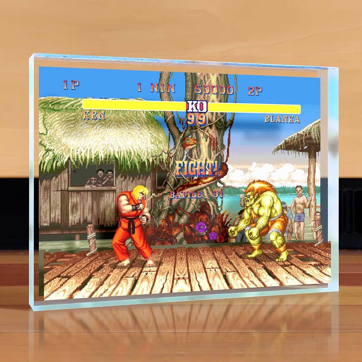 Street Fighter Shadowbox Art - Blanka vs. Ken