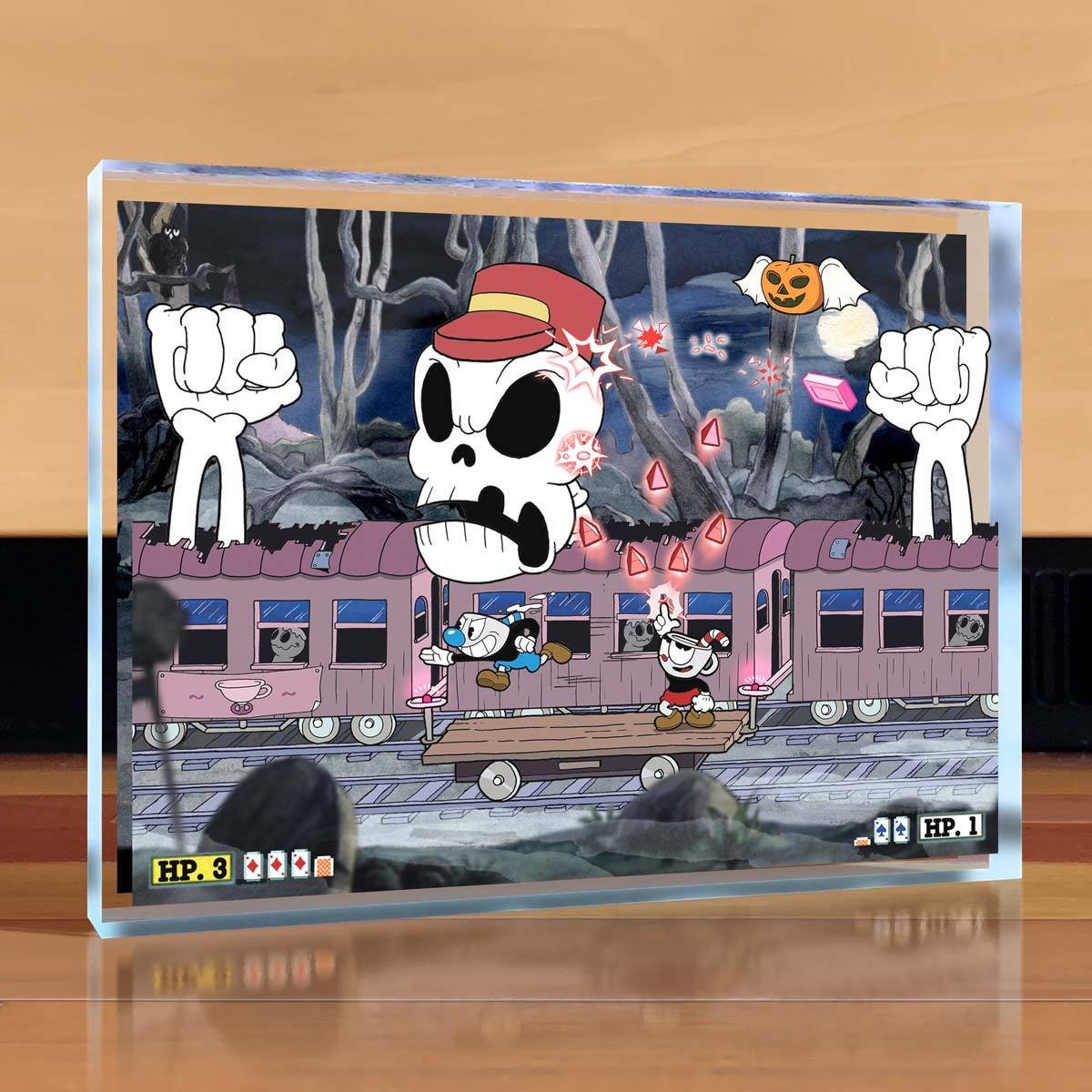 Cuphead King Dice Shadow Box Art by Artovision