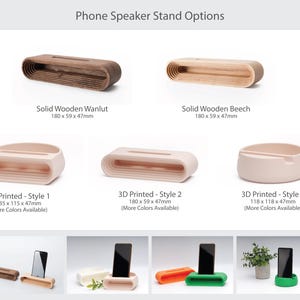 Cell Phone Wood Stand, Natural Sound Amplifier, Personalized Cell Phone Holder, Desk Phone Stand, iPhone stand, Smartphone Stand image 13
