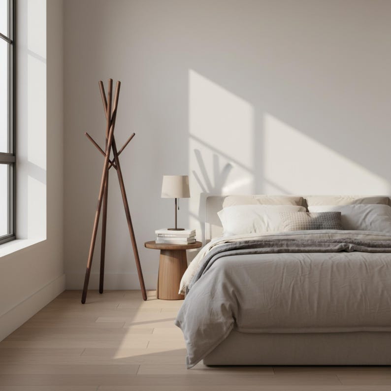Perchero de madera galardonado con el premio Red Dot – Soporte moderno para ropa imagen 12