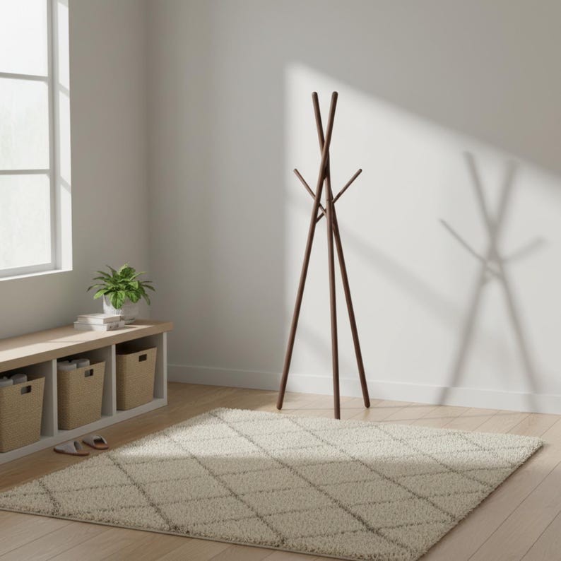 Perchero de madera galardonado con el premio Red Dot – Soporte moderno para ropa imagen 13