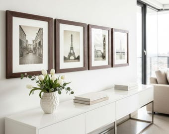 Solid Wood Gallery Wall Frame Set, Modern Home Decor