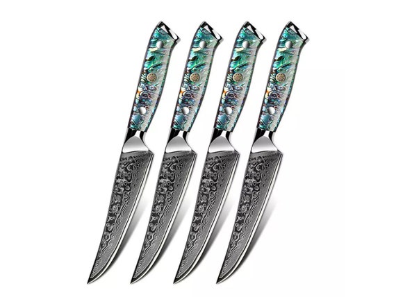 Ikigai Chef Knife Set - Professional Japanese Knives with Damascus Pattern